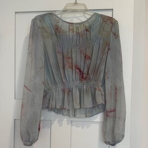 Steve Madden Gray and Red Women's Blouse